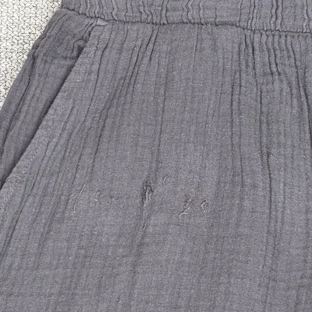 FAHERTY ORGANIC COTTON PANTS – MEN’S S – DARK GRAY – ELASTIC WAIST – RELAXED FIT
